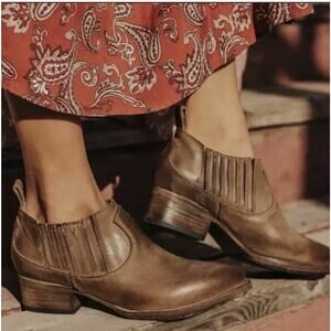 Freebird by Steven Leather Ankle Boots Brown Womens Size 8 Boho Opal